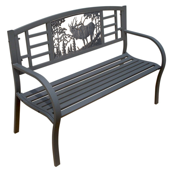Loon Peak® Damar Steel Garden Bench Wayfair